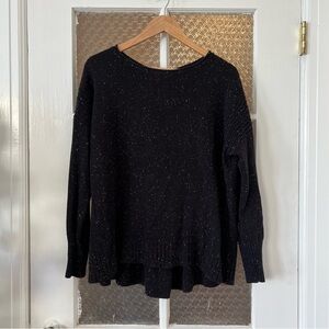 Caslon zip back sweater- scoop neck